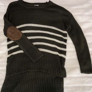 FRANCESCAS SUEDE ELBOW SWEATER